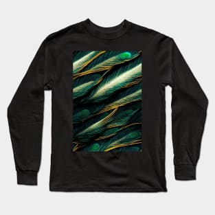 Beautiful colorful Peacock feather pattern - perfect for birdlovers #5 Long Sleeve T-Shirt